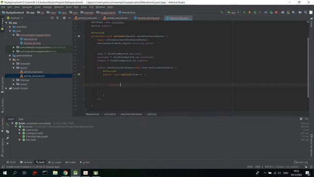 Send data between Activites in Android Studio | Tutorial смотреть онлайн