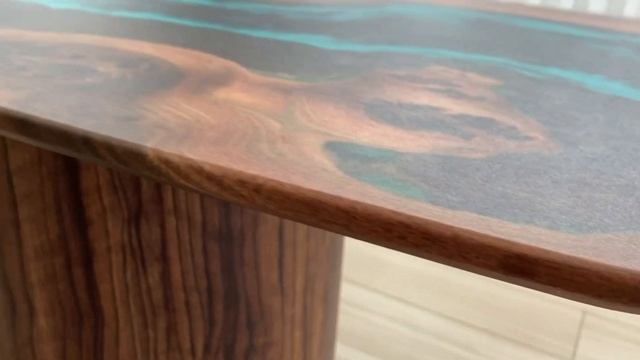 Стол THETABLE карагач река бирюзовая смотреть онлайн