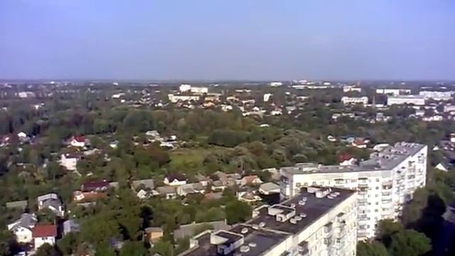 Вид на Житомир с самого высокого здания - 16 этажка