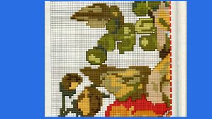 Бесподобную скатерть с фруктами вышиваем крестиком - схема - скачать бесплатно