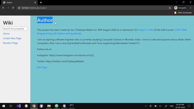 Project 1: Wiki (2020) | edX Course | CS50: Web Programming with Python and JavaScript | Harvard смотреть онлайн