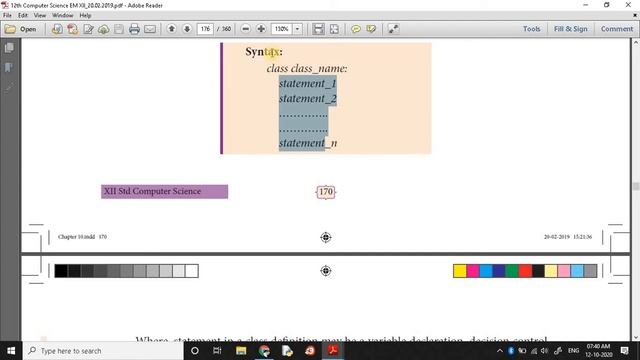 +2 CS Python Part 31 PYTHON CLASSES & OBJECTS - Define, Create and Accessing Class Members in Pytho