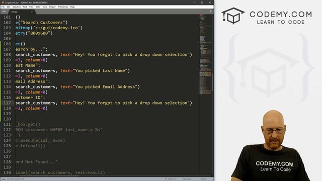 Drop Down Box Database Search CRM - Python Tkinter GUI Tutorial 34 смотреть онлайн