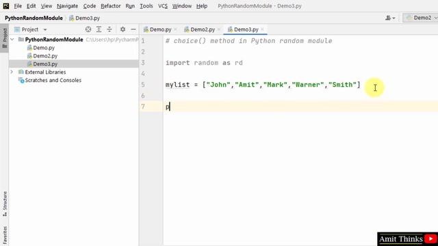 Python choice() function | random module смотреть онлайн