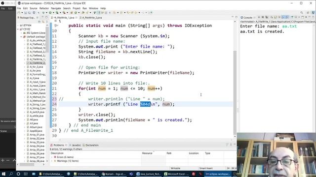 Java (07): Writing to Text Files смотреть онлайн