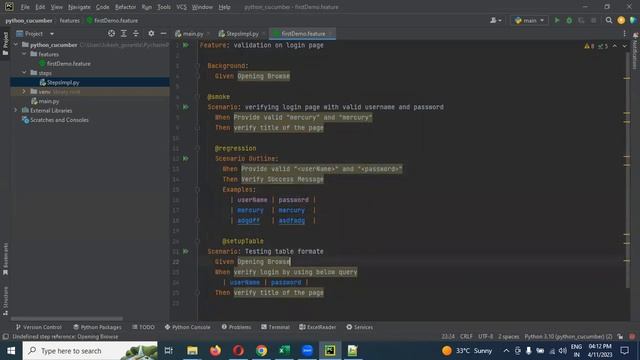 Part 8: Background in Selenium Python | Behave(BDD)