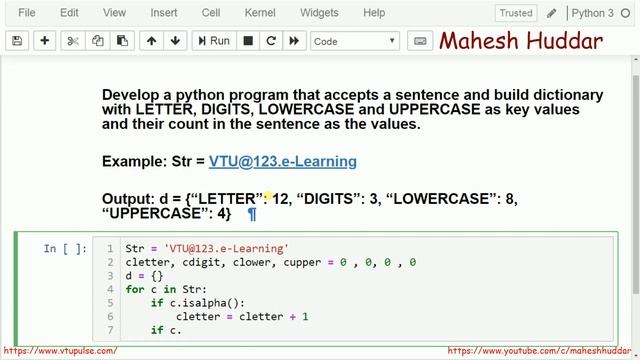 Python program to construct dictionary with letter, lowercase uppercase & digits as keys and  Value