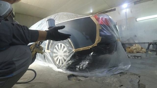 Покраска переходом по кант (по ребро).