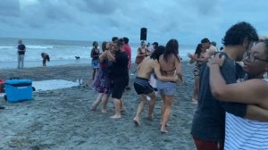 Amazing evening for Bachata on the beach and in the ocean with the Holy City Salsa Saturday evening