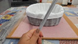 Корзинка-хлебница.Часть3.Шью чехол и приделываю витые ручки.
