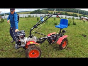 Мотоблок Угра 4х4 на участке. Мотоблок Угра с адаптером 4х4.