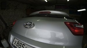 удаление вмятин без покраски на хлопушке хундай крета 2018г