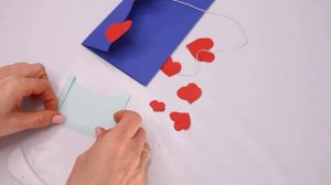 DIY Открытка с сердечками своими руками. Валентинка из бумаги