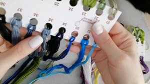 Вышивка крестом, начало нового процесса от Чудесной иглы. Разметка канвы первые крестики