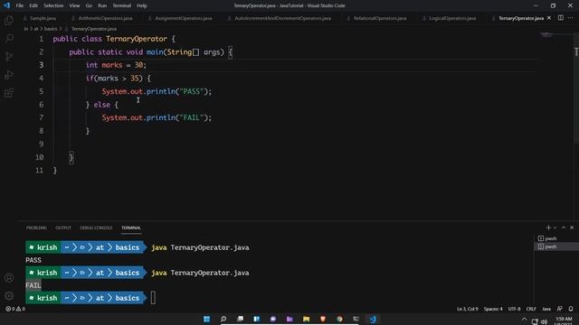 Ternary Operators in Java | Java Tutorial For Beginners | How to use Ternary operator in Java
