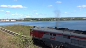 2ТЭ116К (Фантомас) с пригородным поездом Кузино - Чусовская