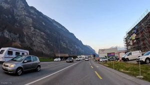 DRIVING IN SWISS  ( GLARUS ) ONE OF  THE MOST  BEAUTIFUL VILLAGE IN SWITZERLAND - 4K