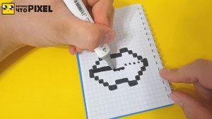 КРУТЫЕ НАКРАШЕННЫЕ ГУБКИ  рисуем по клеточкам ( lips)MINI PIXEL ART