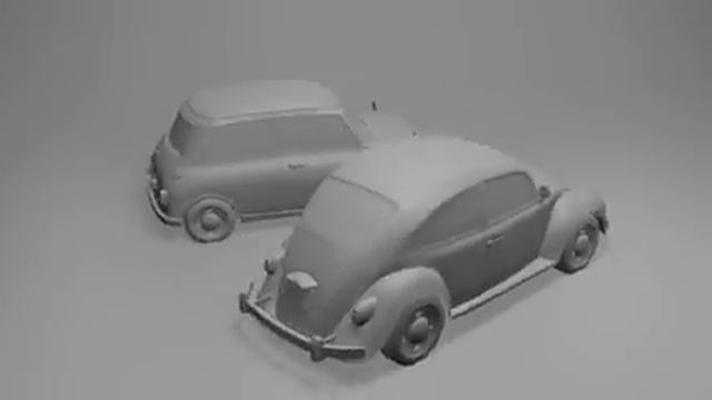 Blender 3d VW Beetle and Mini cooper смотреть онлайн