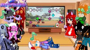 Fnf react to Indie cross, Cuphead week.(1/?) GC.My Au