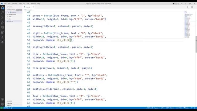 Python #Tkinter Simple Calculator GUI CODING - PART 2