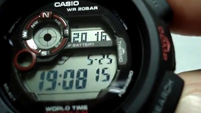 G-Shock G-9300-1ER MUDMAN настройка часов