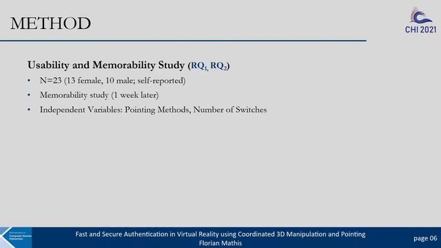 Fast and Secure Authentication in Virtual Reality using Coordinated 3D Manipulation and Pointing