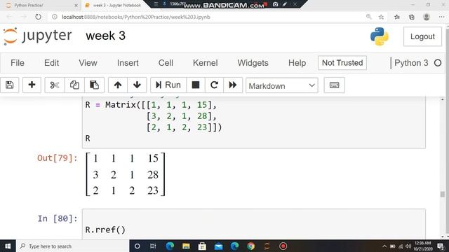 Matrix Operations using python смотреть онлайн