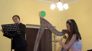 Канон Пахельбель. дуэт арфа, флейта