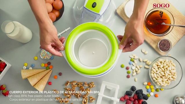 SOGO MHE-SS-10715 | Maquina para hacer Helados 1.5L | Ice-cream Maker 12W смотреть онлайн