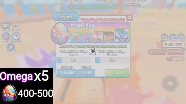 ОТКРЫЛ 1000 ЯИЦ В СИМУЛЯТОРЕ АРМРЕСТЛИНГА | Arm Wrestle Simulator | Roblox смотреть онлайн