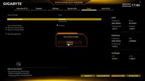 Enable TPM and Secure Boot - Gigabyte UEFI BIOS (Intel)