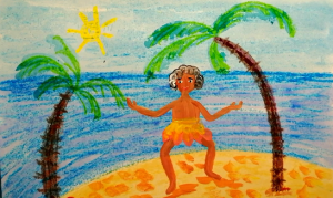 Как нарисовать жаркое лето на острове