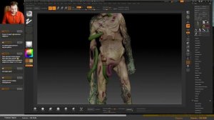 Цветковый монстр в Zbrush. Доработка и покраска #14