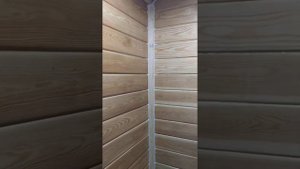 Душевая кабинка из вагонки, в частном жилом доме.