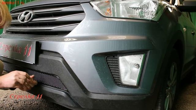 Защита радиатора PREMIUM HYUNDAI CRETA 2016-н.в. (Черный) - strelka11.ru смотреть онлайн