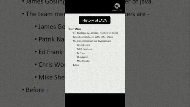 History of Java