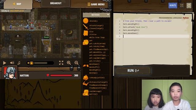 Secrets of Coding PYTHON in CodeCombat: Kithgard Dungeon - Breakout: Game Walkthrough