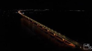 Архитектурная подсветка моста через Волгу.mp4