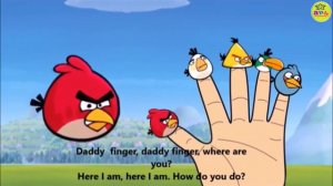 ANGRY BIRDS FINGER FAMILY \ Nursery Rhymes Lyrics   all happy kids