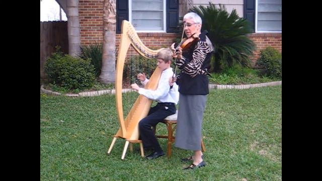 Ms. Kathleen Tyree and Samuel playing the harp and violin together. March 2011 смотреть онлайн