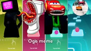 ✅ McQueen Eater EXE vs Skibidi Toilet vs Bus Eater vs Toilet Monster - Tiles Hop EDM Rush!