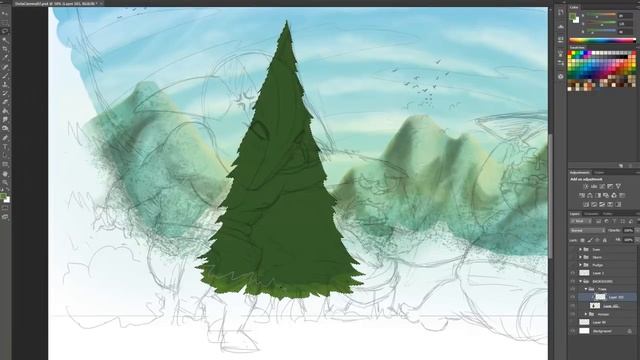 How to Paint Backgrounds in Photoshop смотреть онлайн