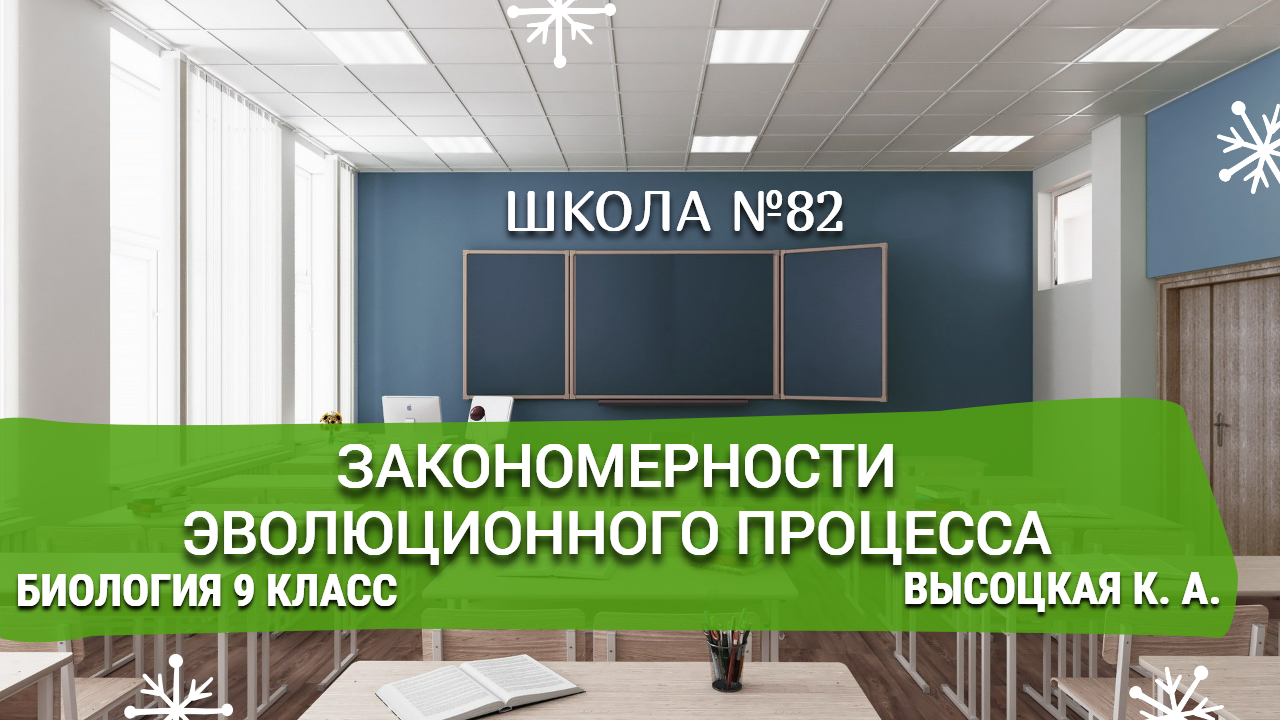 Закономерности эволюционного процесса. Биология 9 класс. Высоцкая К. А.