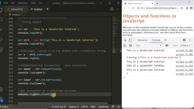 JavaScript String Object