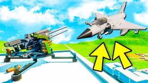 ТЕБЕ НЕ ПОПАСТЬ В МЕНЯ! БЕЗУМНО МОЩНАЯ ОГРОМНАЯ ПУШКА ПРОТИВ ЛЕГО САМОЛЕТА В БРИК РИГС (Brick Rigs)