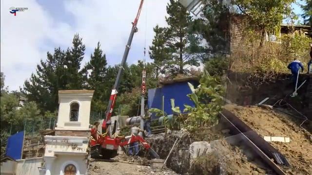 Укрепление оползневых склонов в недоступных местах.