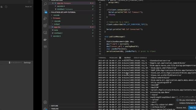 Full Stack IOT App:  ESP32 Send ADC data to AWS IOT Core Service смотреть онлайн