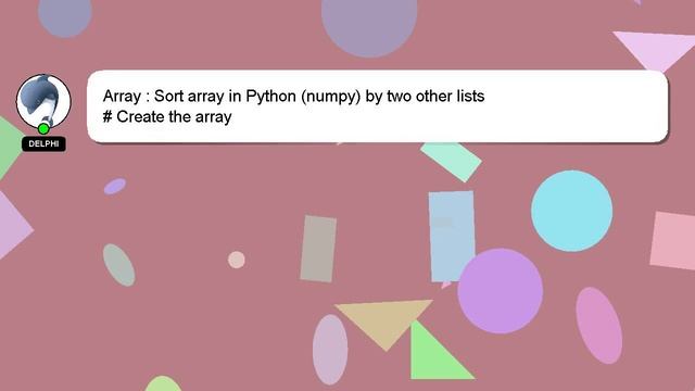 Array : Sort array in Python (numpy) by two other lists