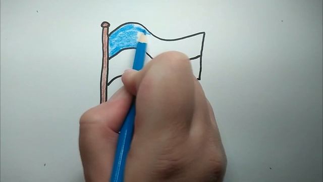 Як намалювати простий малюнок УКРАЇНСЬКИЙ ПРАПОР/Простой рисунок УКРАИНСКИЙ ФЛАГ /Easy drawings смотреть онлайн